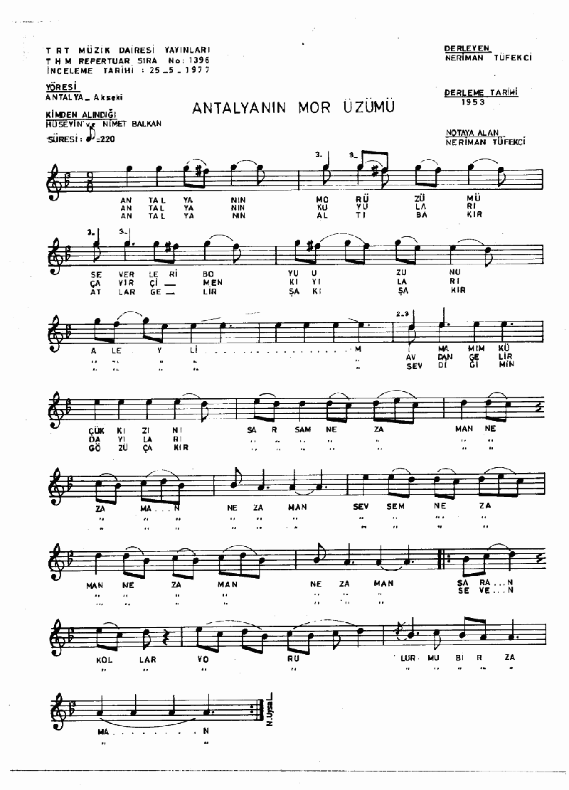 ANTALYA'NIN MOR ÜZÜMÜ