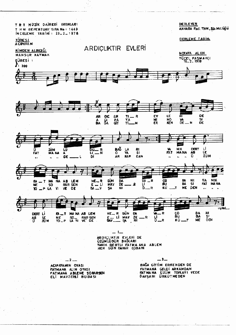 ARDIÇLIKTIR EVLERİ