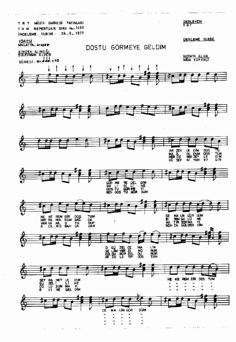 ARZEYLEDİM DOSTU GÖRMEYE GELDİM