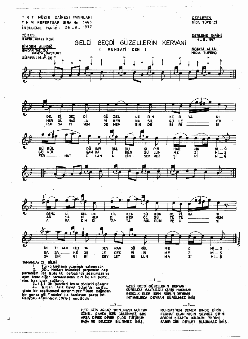 GELDİ GEÇTİ GÜZELLERİN KERVANI