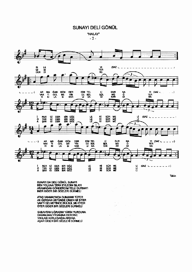 SUNAYI DA DELİ GÖNÜL SUNAYI