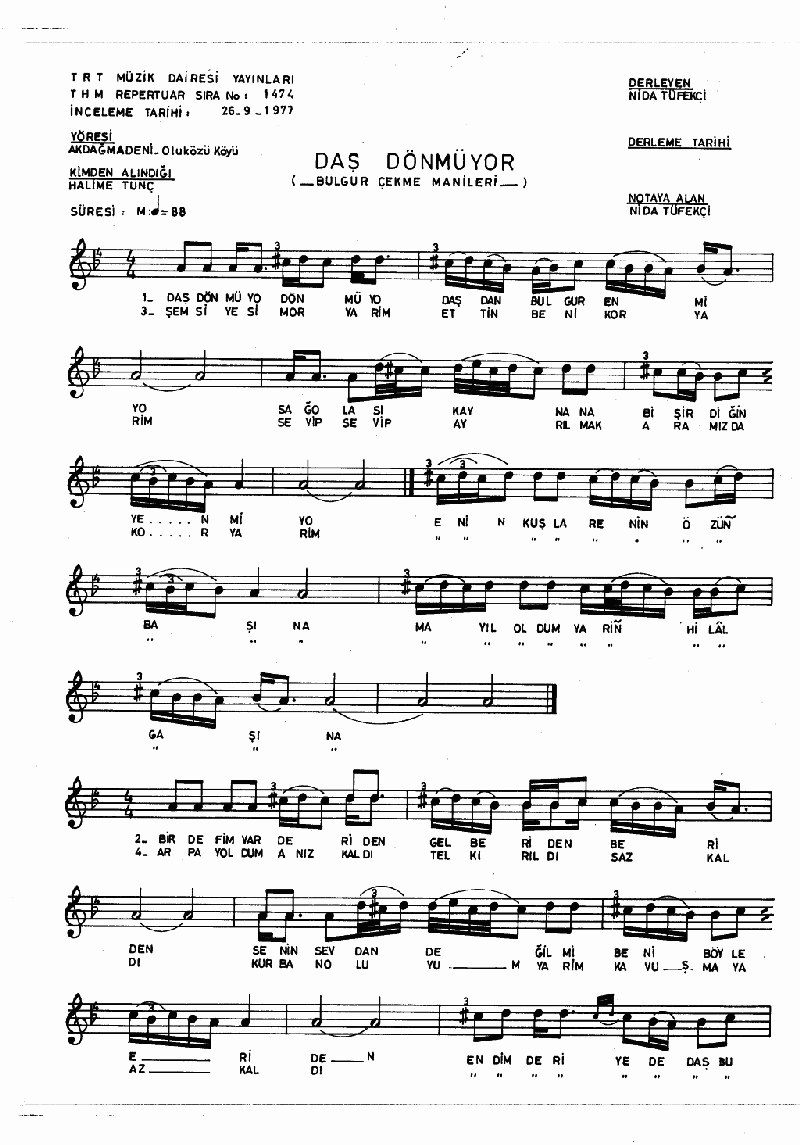 DAŞ DÖNMÜYOR DÖNMÜYOR