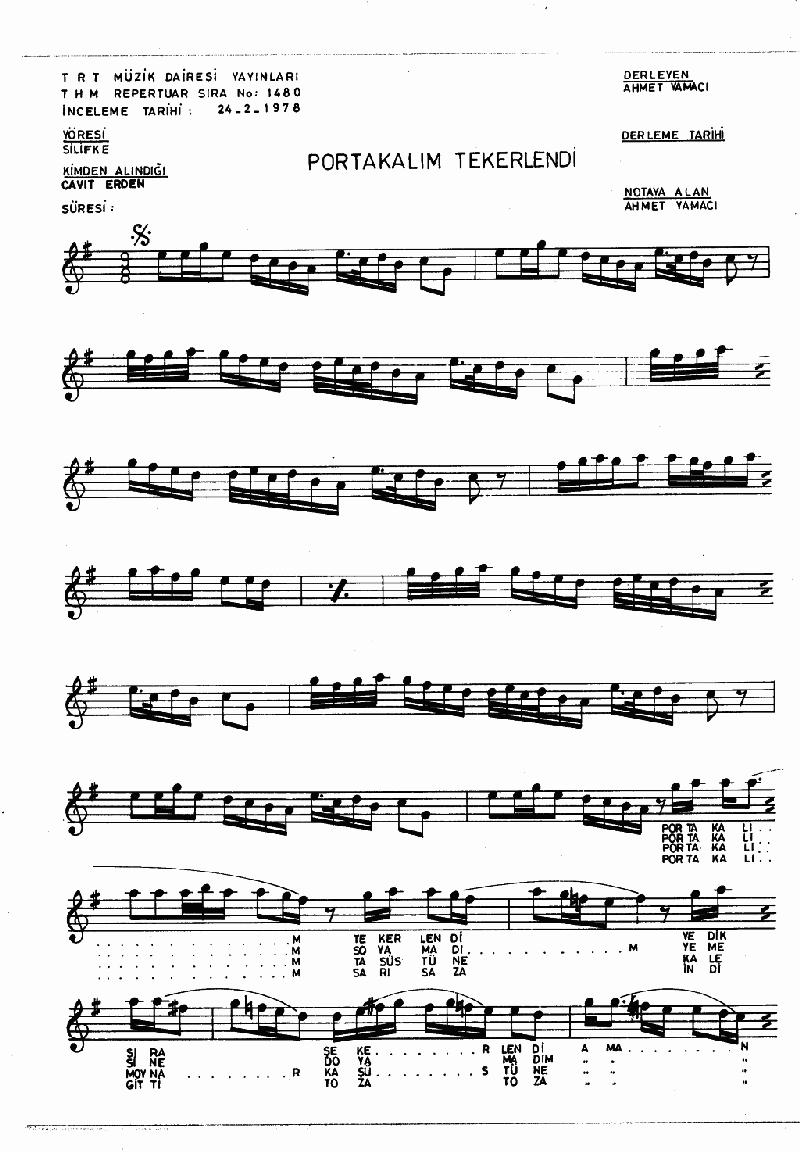 PORTAKALIM TEKERLENDİ