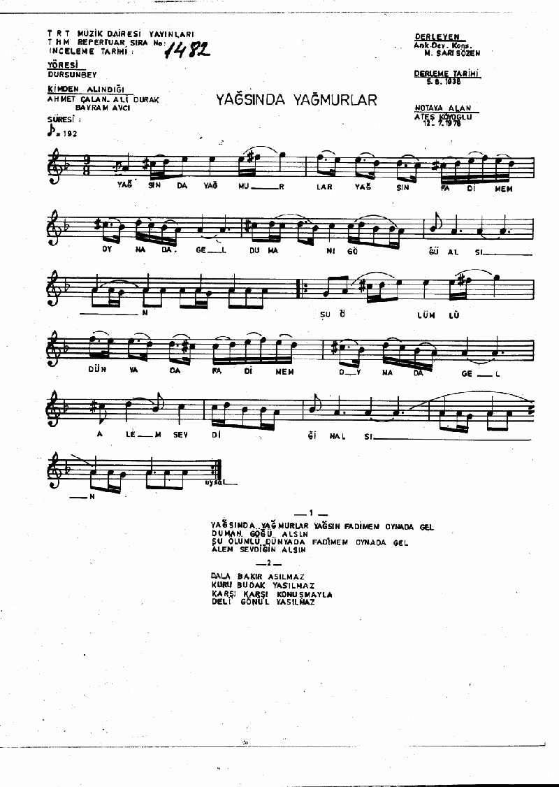 YAĞSIN YAĞMURLAR YAĞSIN