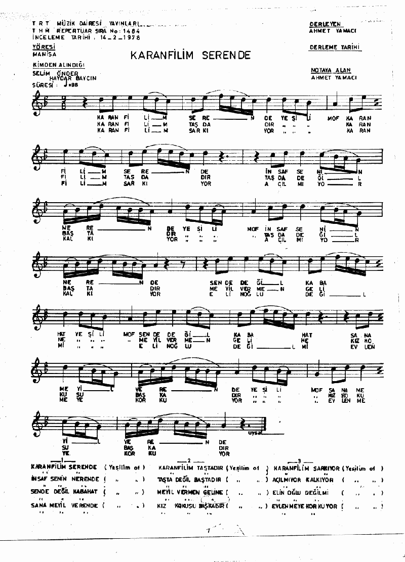 KARANFİLİM SERENDE