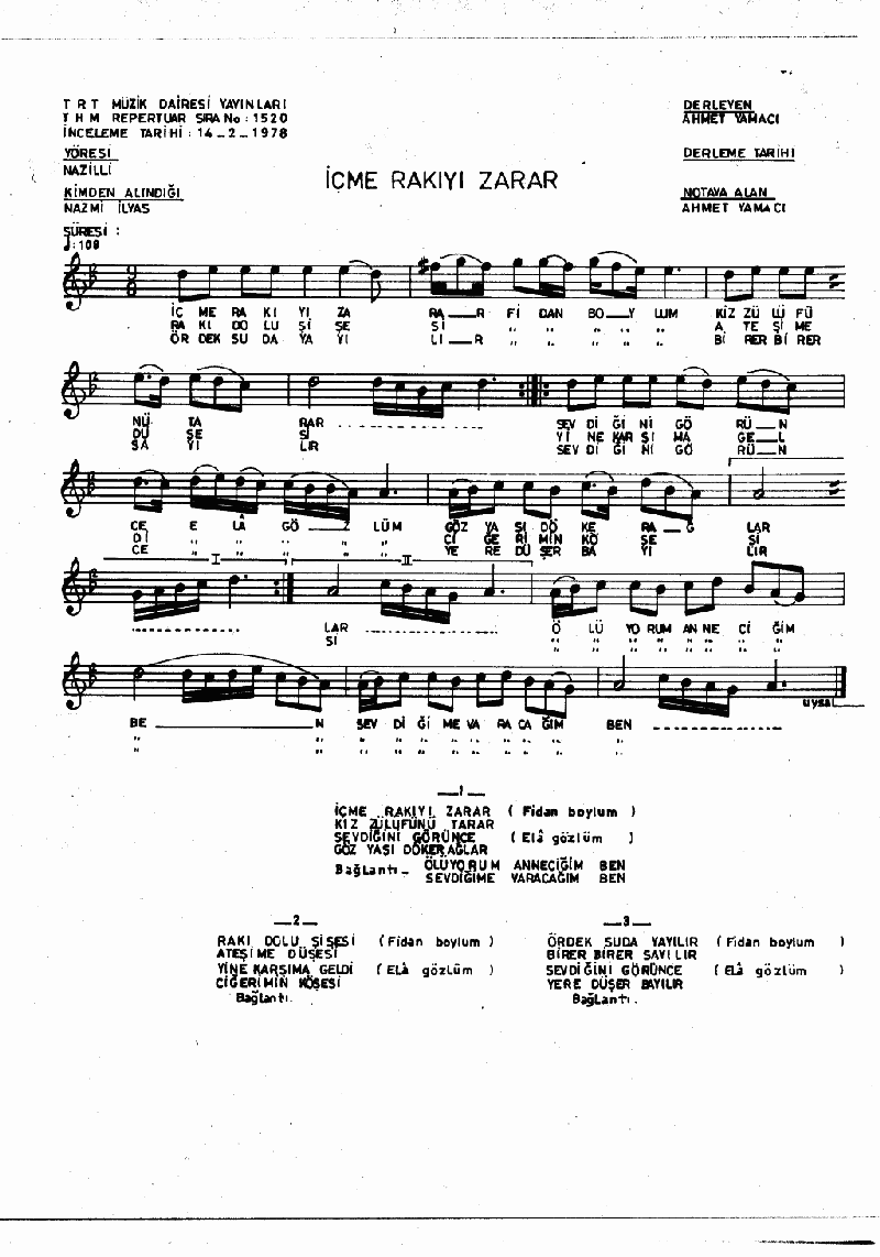İÇME RAKIYI ZARAR
