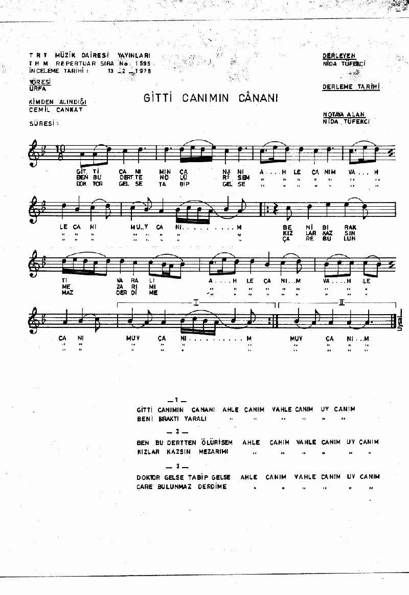 GİTTİ CANIMIN CANANI