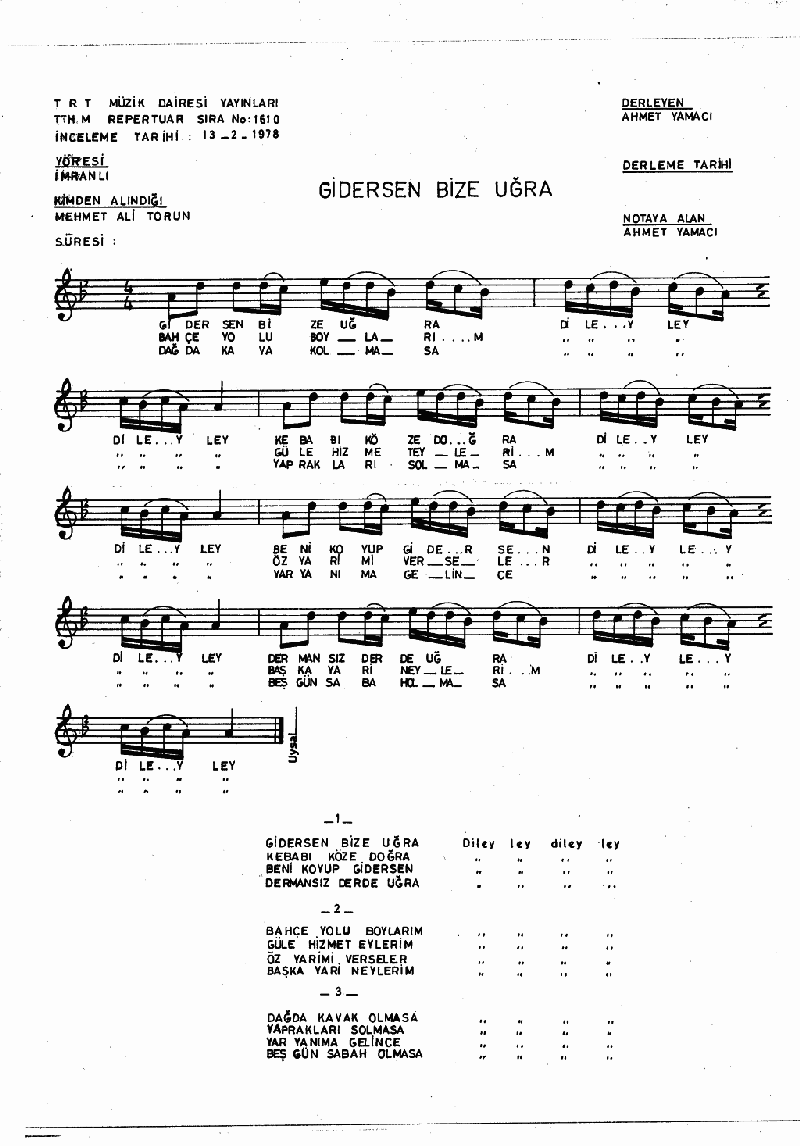 GİDERSEN BİZE UĞRA