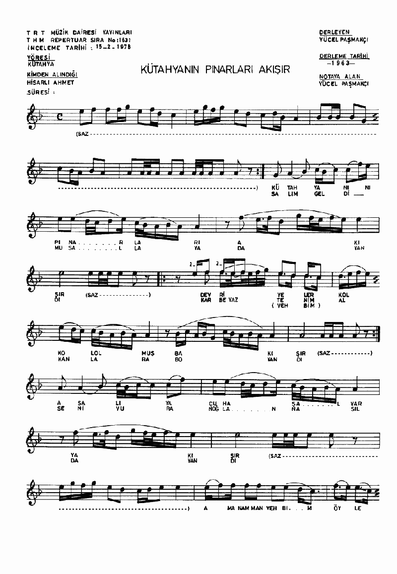 KÜTAHYA'NIN PINARLARI AKIŞIR