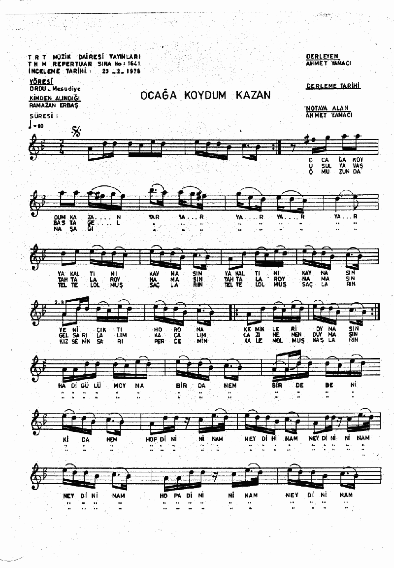OCAĞA KOYDUM KAZAN