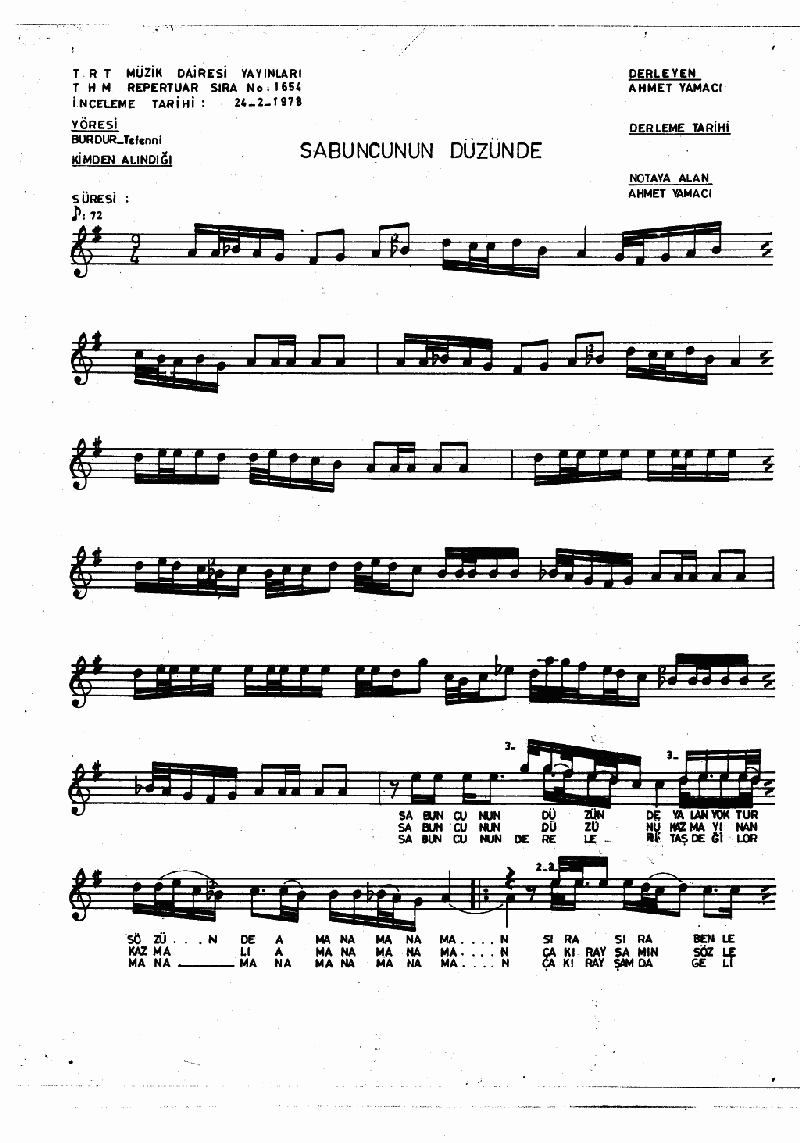 SABUNCU'NUN DÜZÜNDE