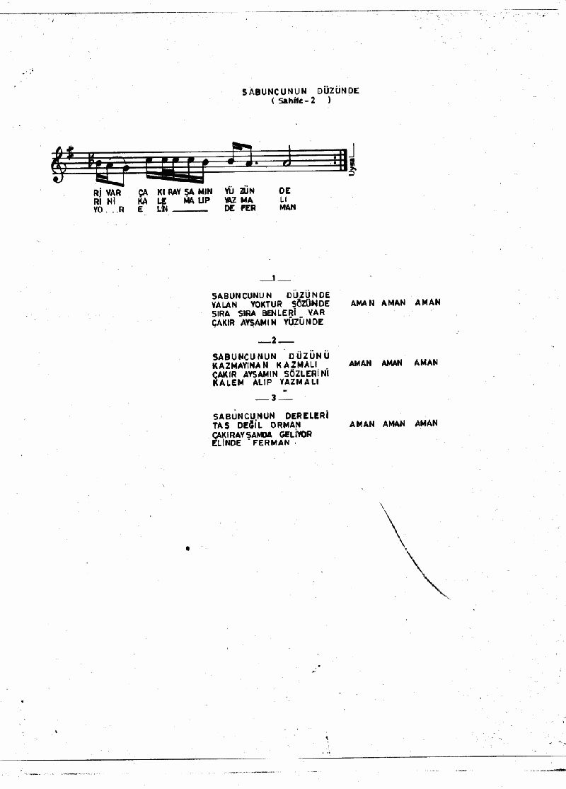 SABUNCU'NUN DÜZÜNDE