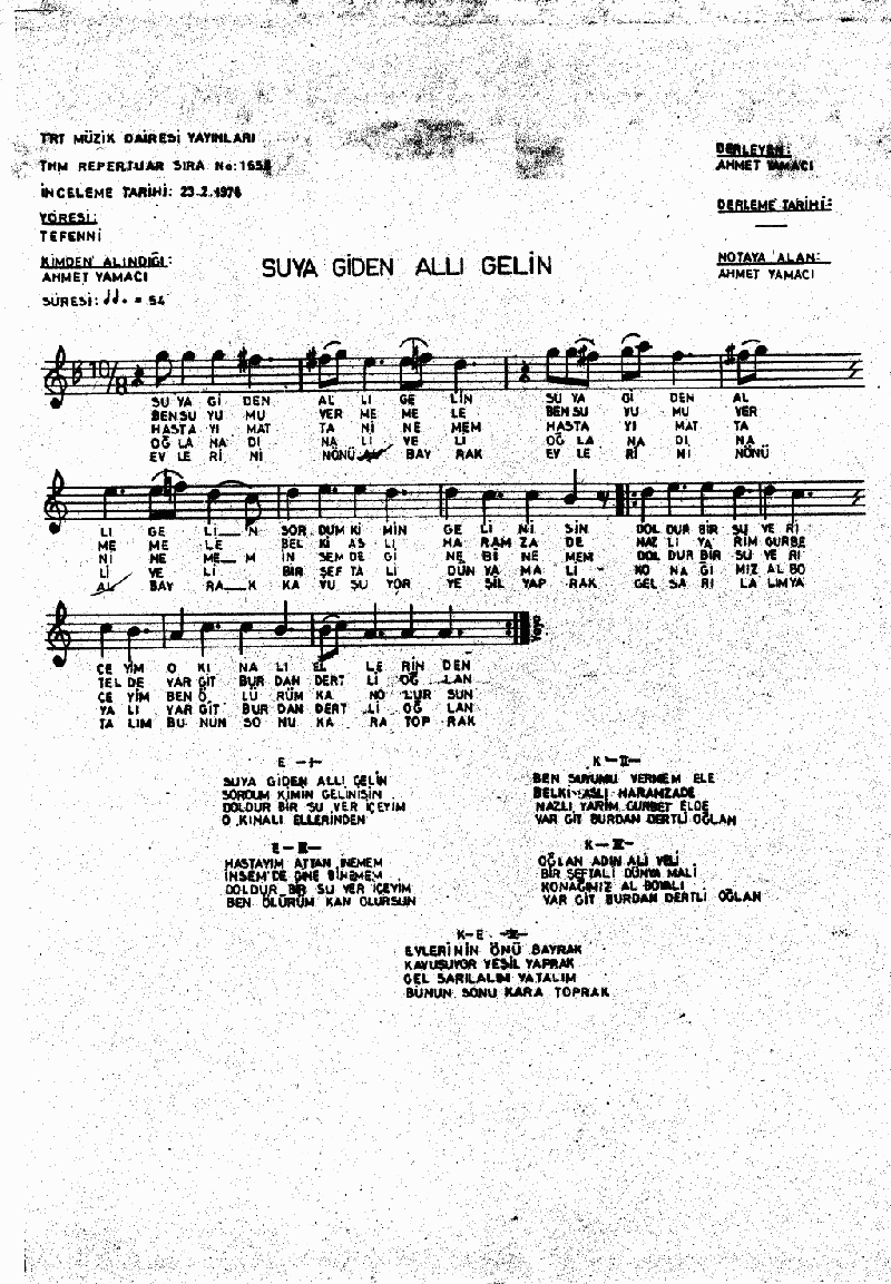 SUYA GİDEN ALLI GELİN