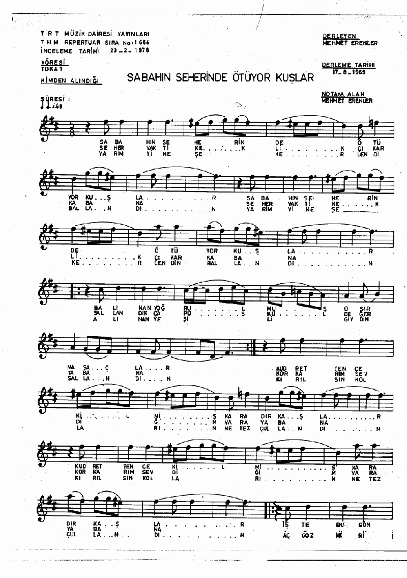 SABAHIN SEHERİNDE ÖTÜYOR KUŞLAR