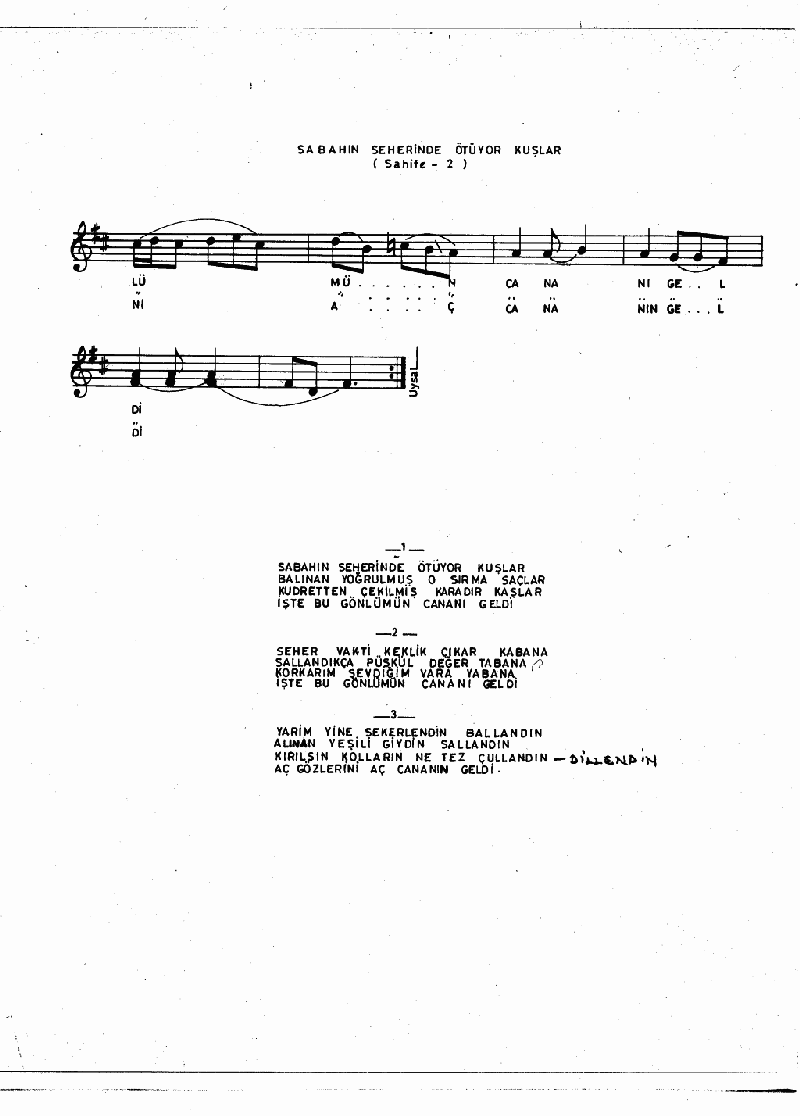 SABAHIN SEHERİNDE ÖTÜYOR KUŞLAR