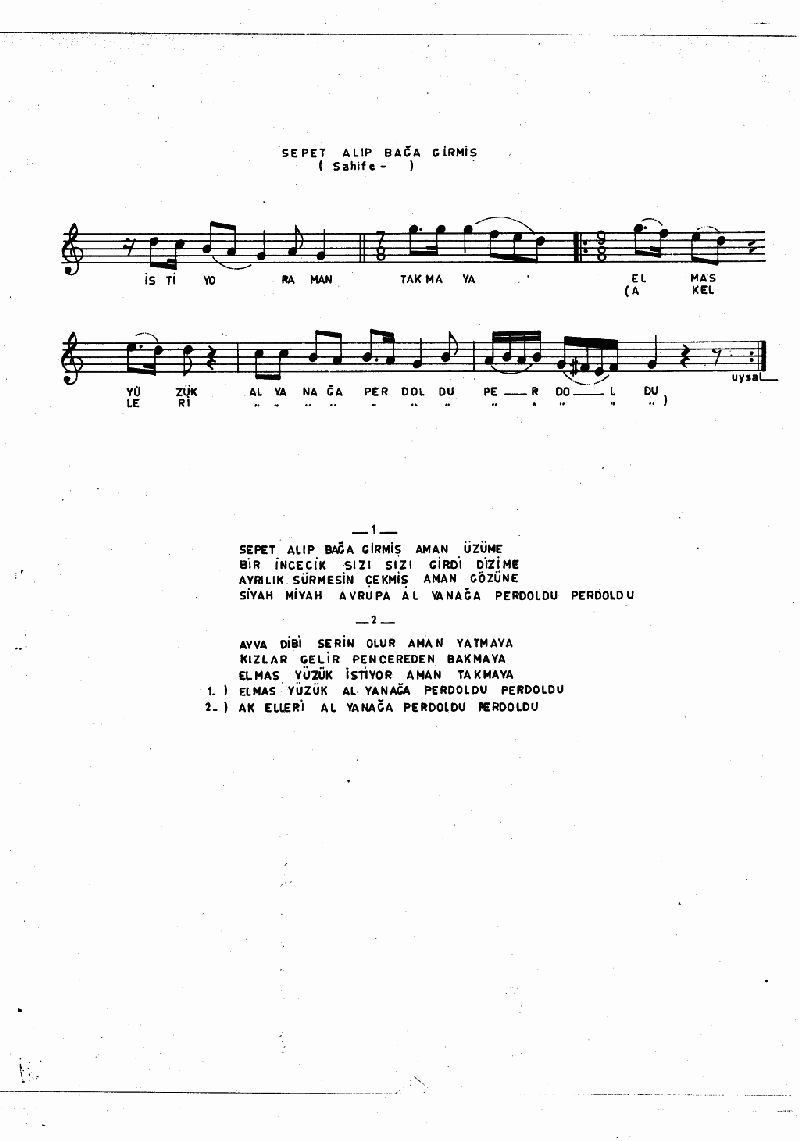 SEPET ALIP BAĞA GİRMİŞ ÜZÜME