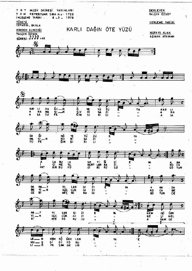 GARLI DAĞIN ÖTE YÜZÜNE