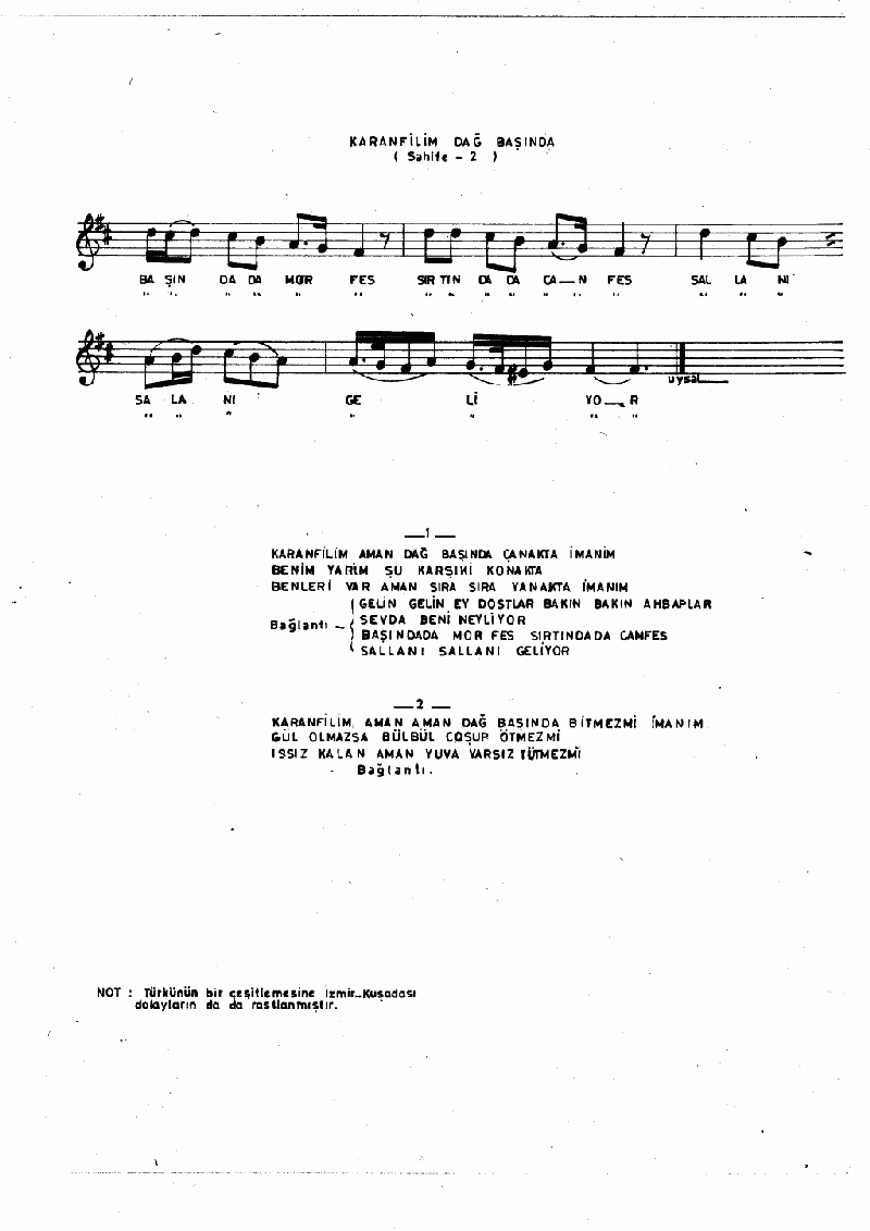 KARANFİLİM DAĞ BAŞINDA