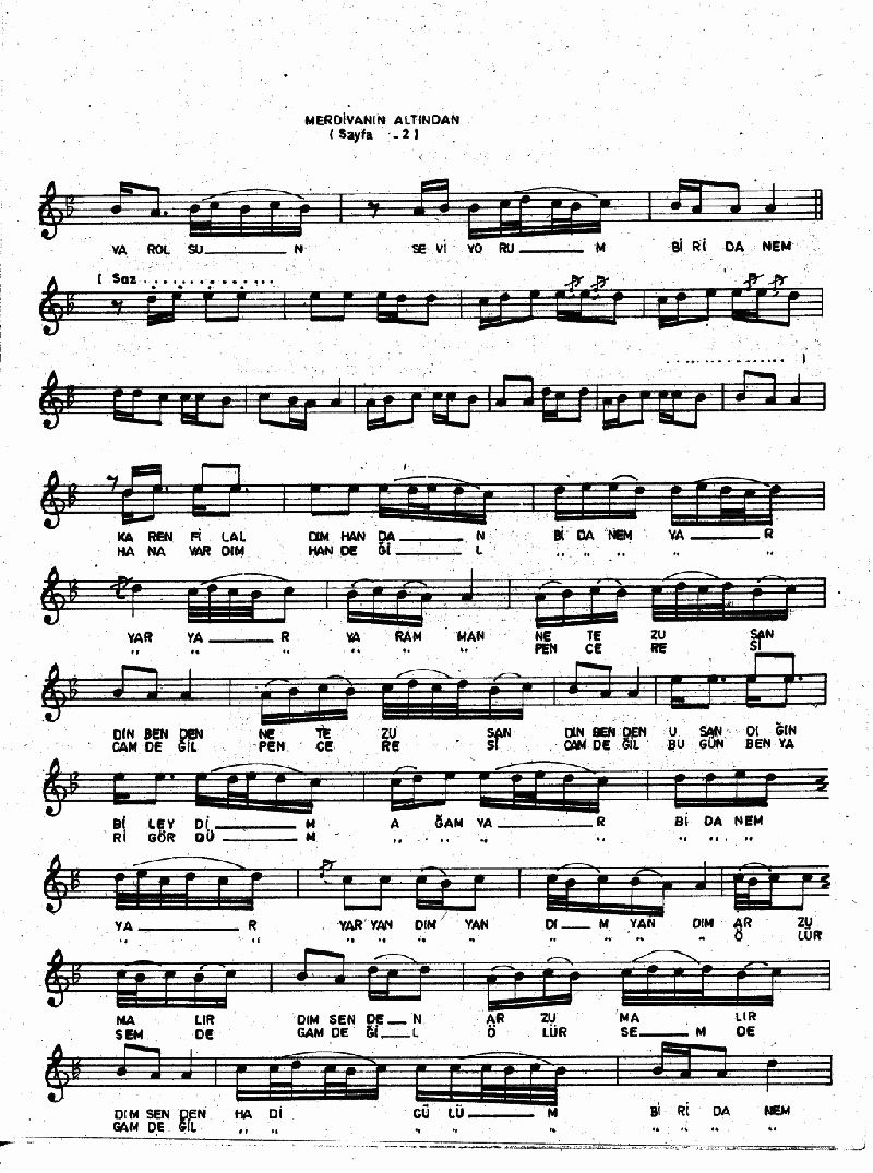 MERDİVANIN ALTINDAN