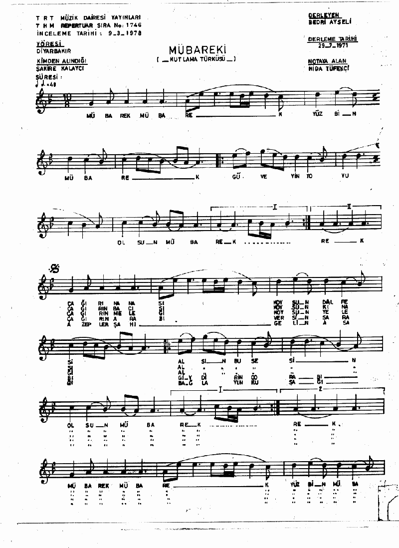 MÜBAREK MÜBAREK YÜZBİN MÜBAREK