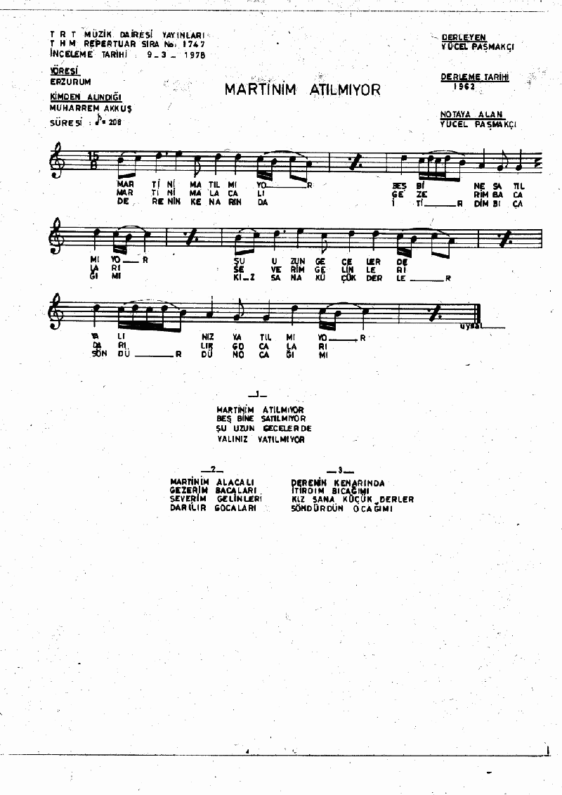 MARTİNİM ATILMIYOR