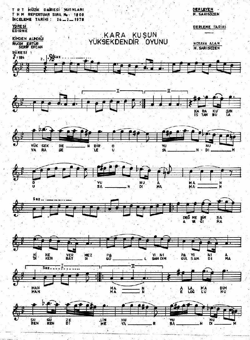 KARA KUŞUN YÜKSEKTEDİR OYUNU