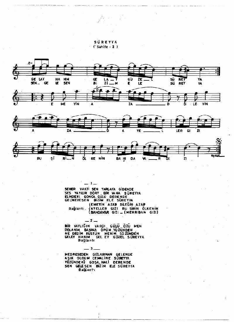 SEHER VAKTİ SEN TARLAYA GİDENDE