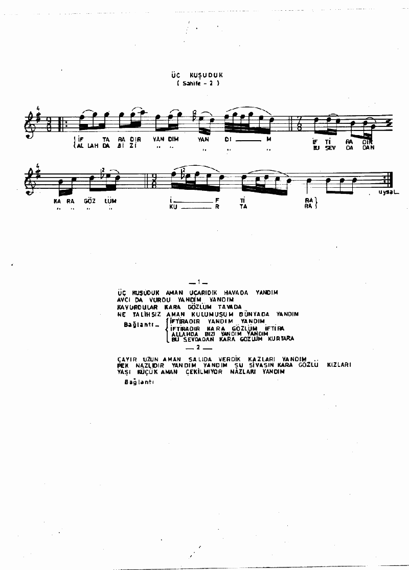 ÜÇ KUŞUDUK UÇAR İDİK HAVADA