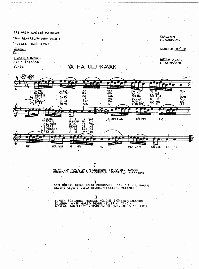 YAHA ULU KAVAK DALİN KURUSUN