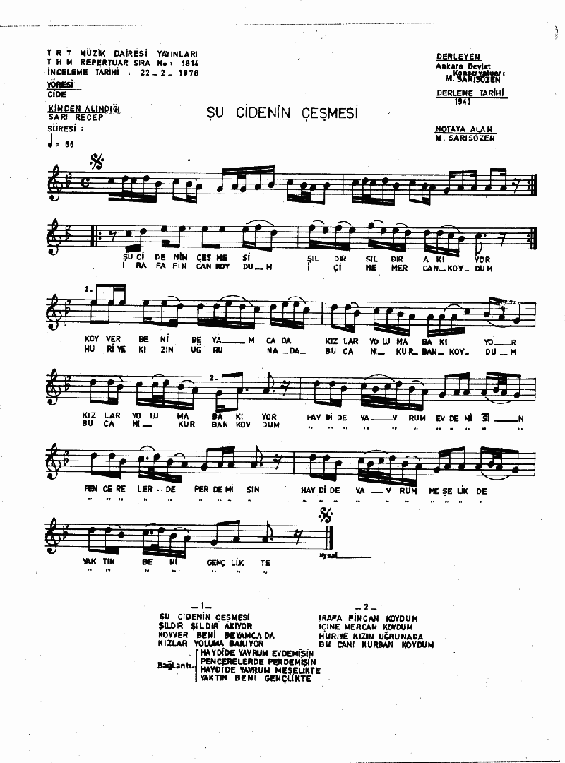 ŞU CİDE'NİN ÇEŞMESİ