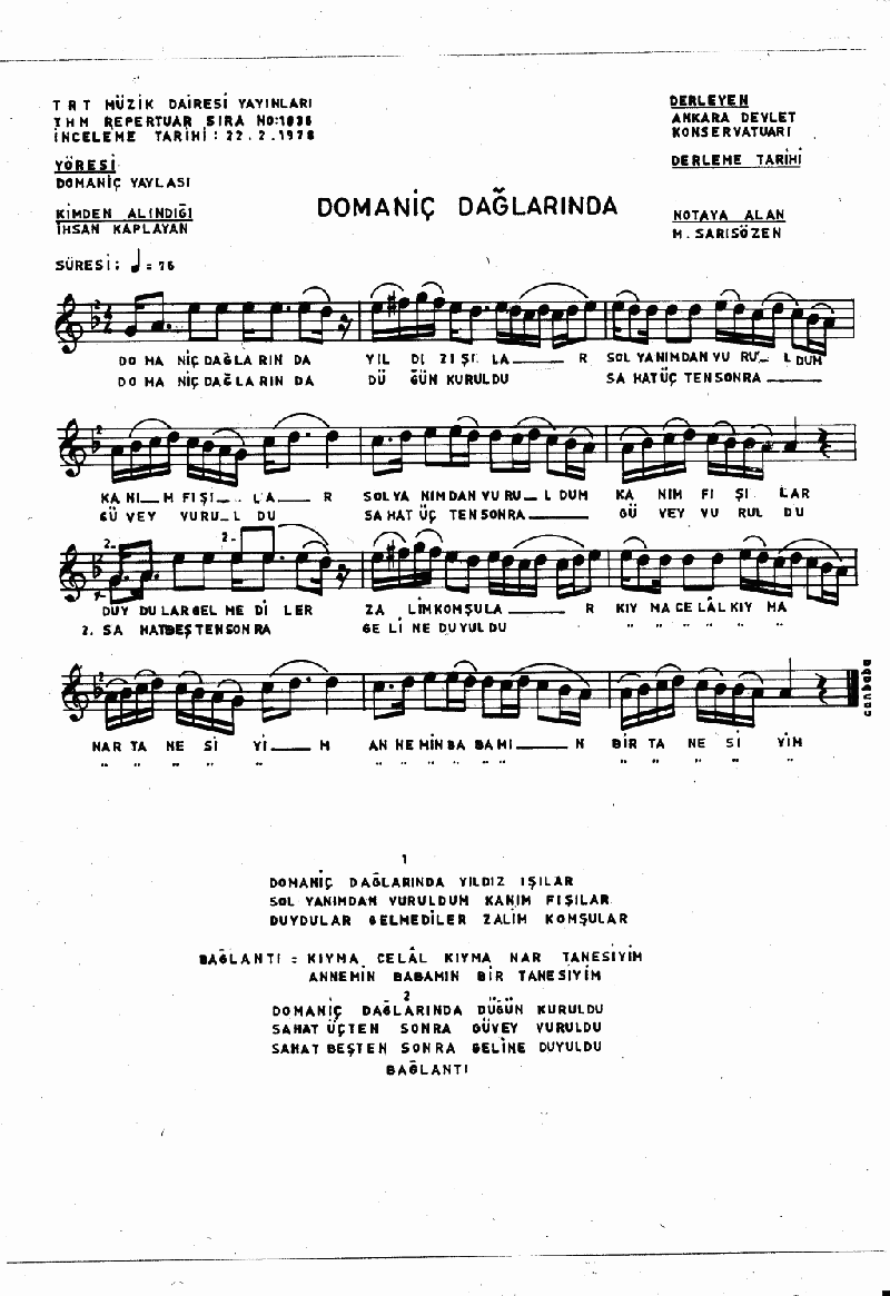 DOMANİÇ DAĞLARINDA YILDIZ IŞILAR