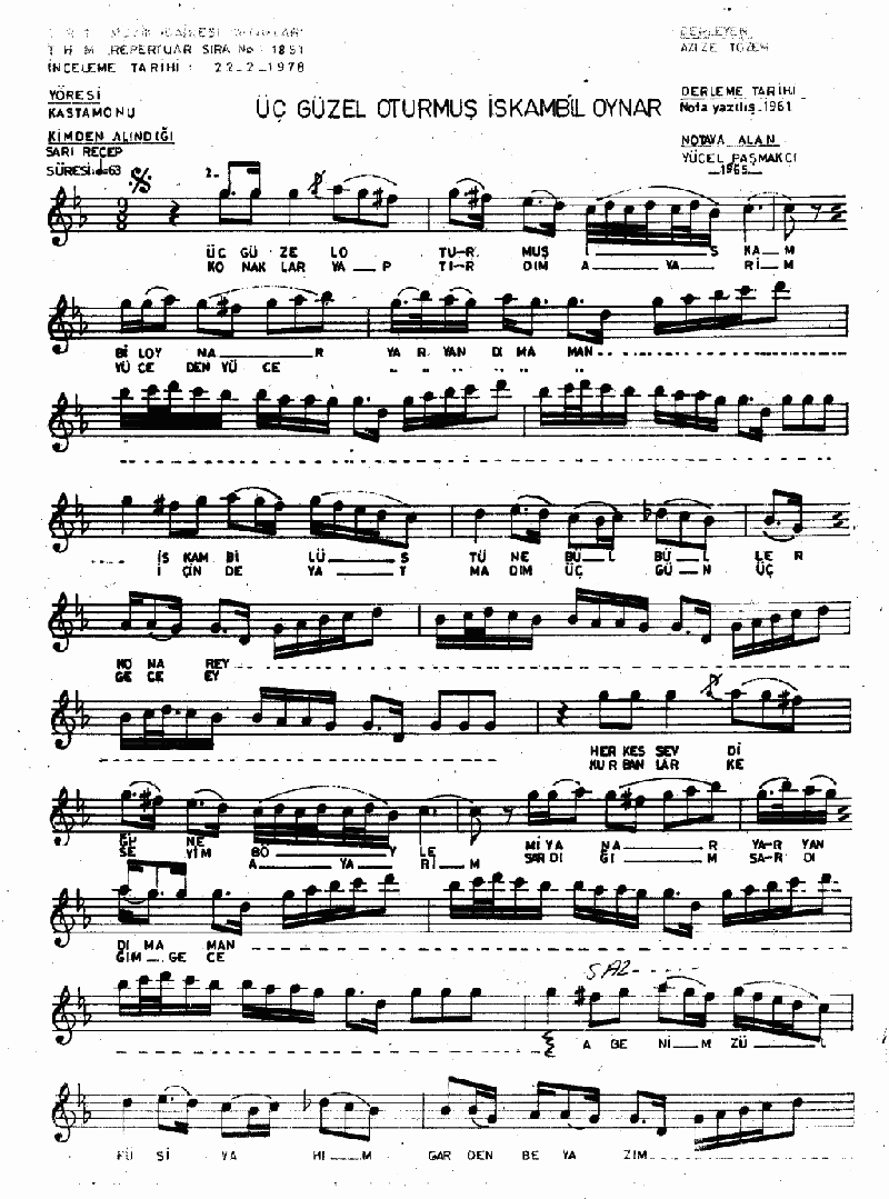 ÜÇ GÜZEL OTURMUŞ İSKAMBİL OYNAR