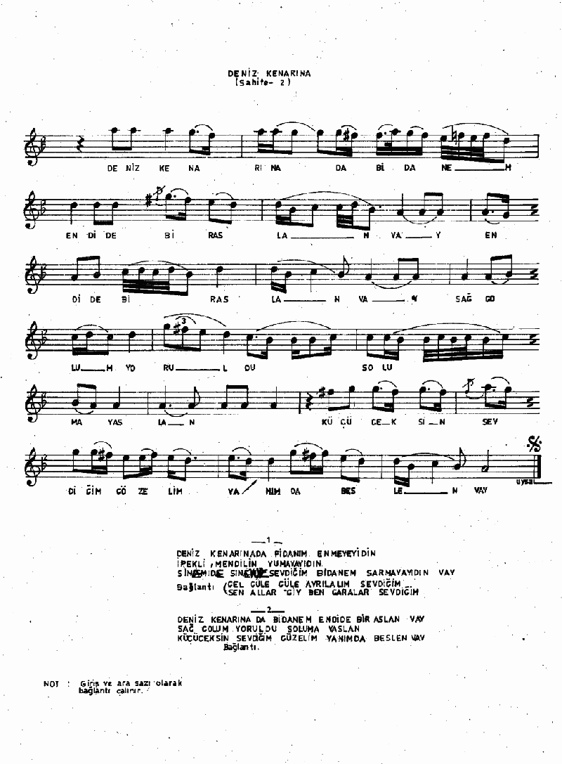 DENİZ KENARINA ENMEYEYDİN