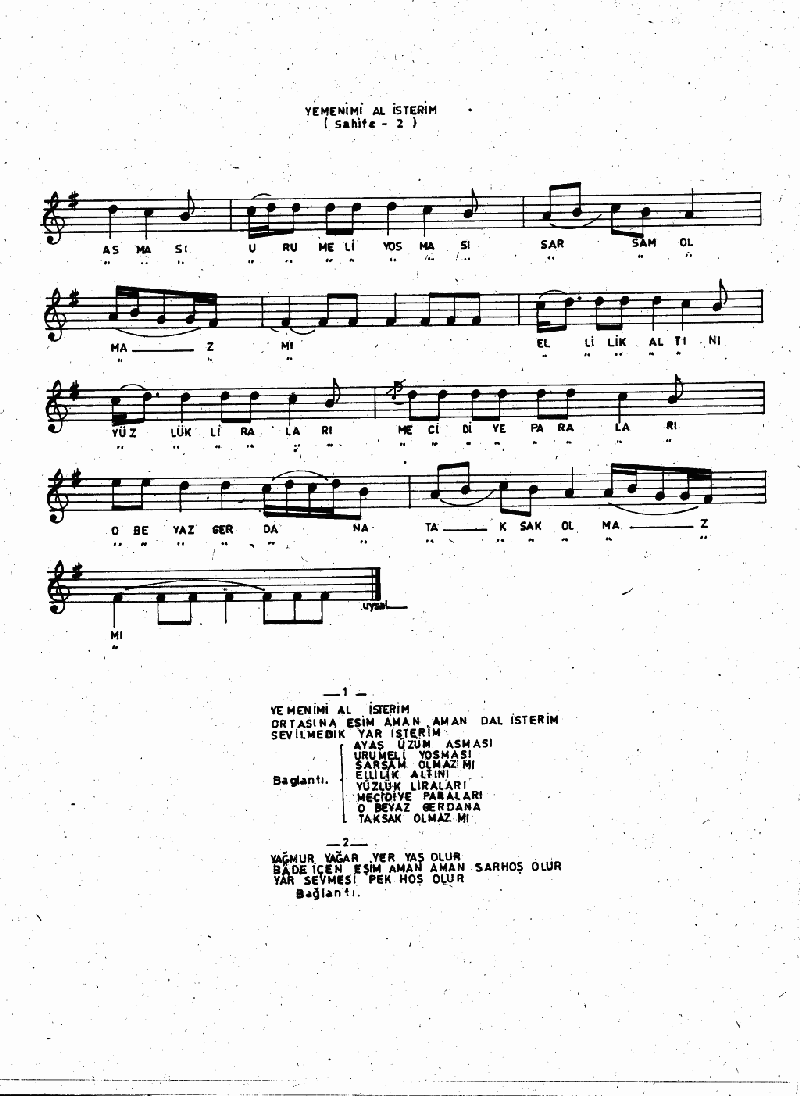 YEMENİMİ AL İSTERİM