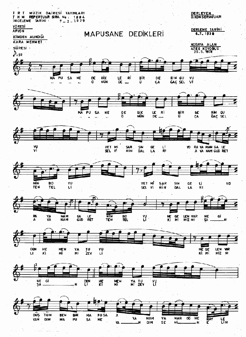 MAPUSHANE DEDİKLERİ