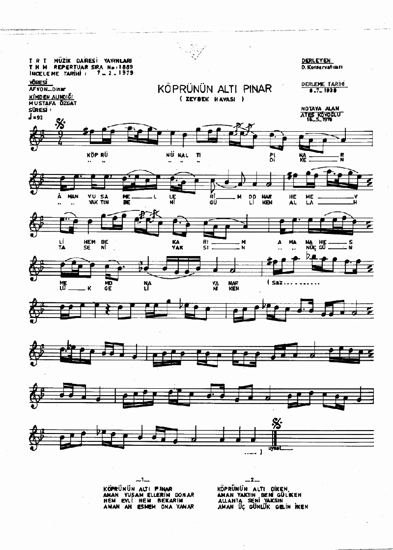 KÖPRÜNÜN ALTI PINAR