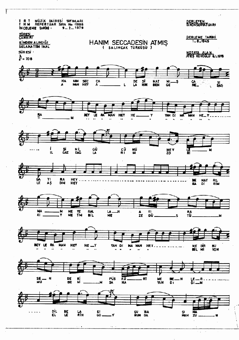 HANIM SECCADESİN ATMIŞ ÇAYIRA