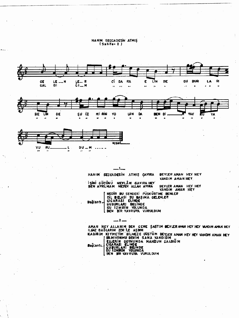 HANIM SECCADESİN ATMIŞ ÇAYIRA