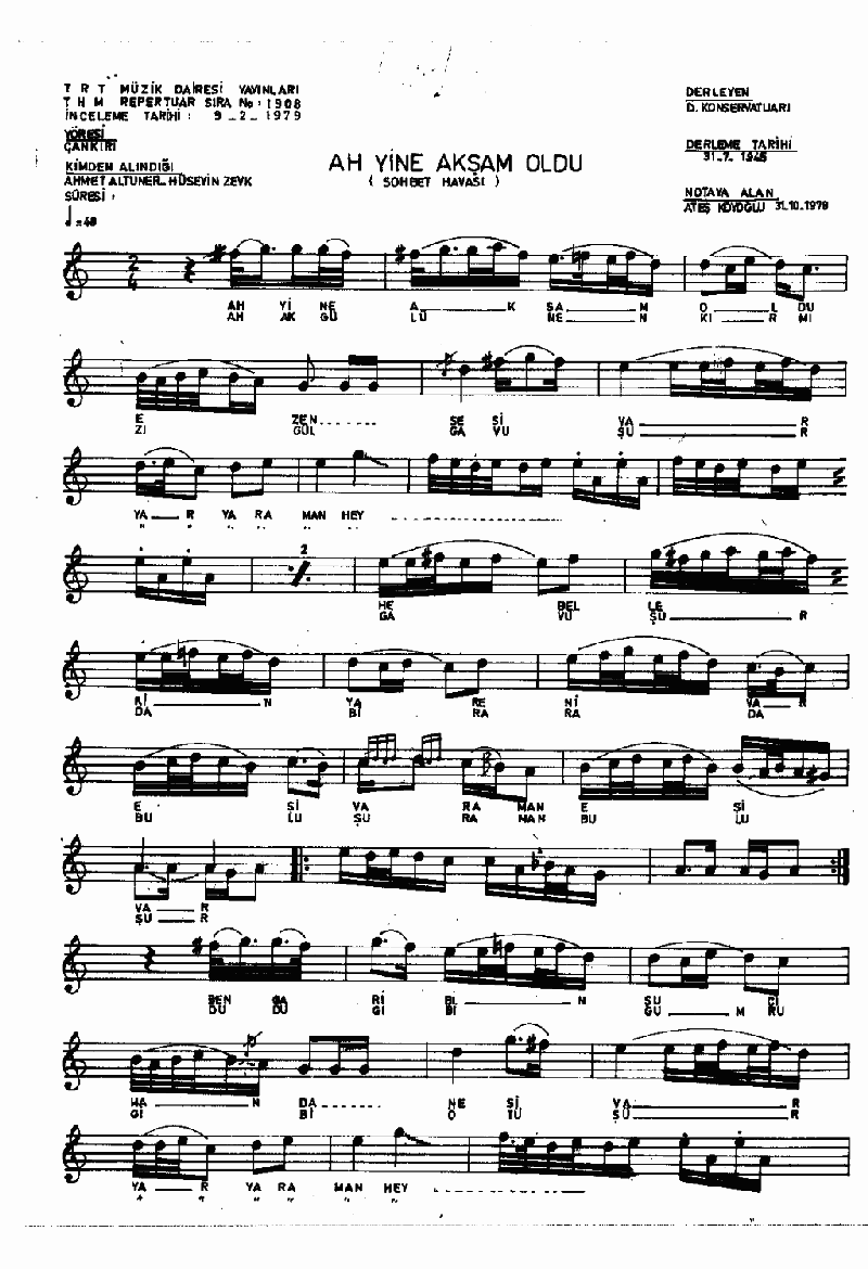 YİNE AKŞAM OLDU EZEN SESİ VAR