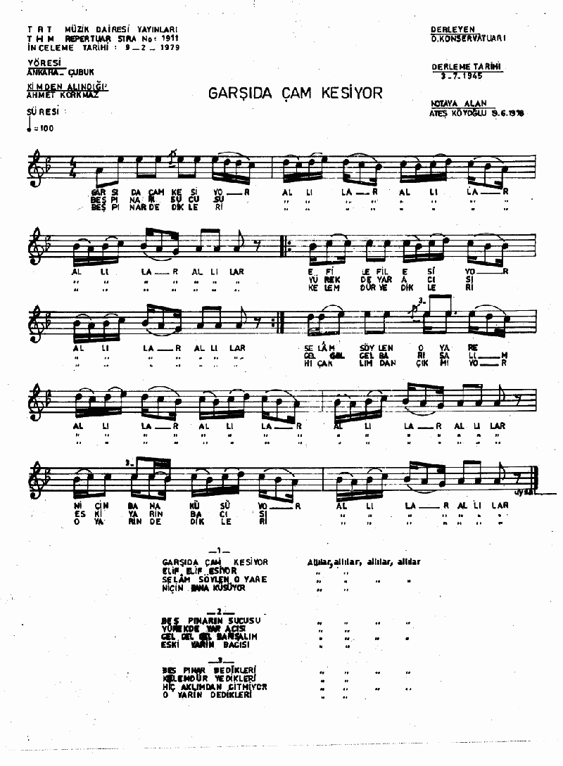 GARŞIDA ÇAM KESİYOR