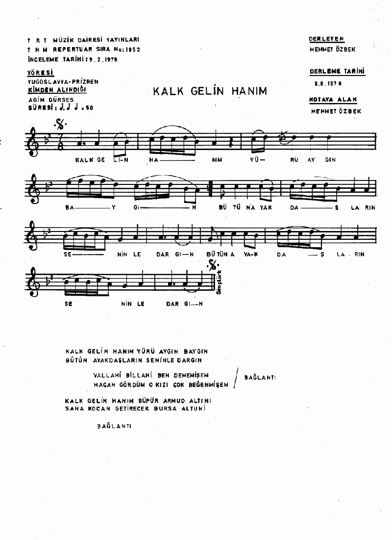 KALK GELİN HANIM YÜRÜ AYGIN BAYGIN