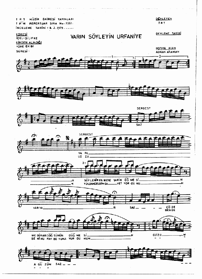 VARIN SÖYLEN URFANİYEYE YARIN ÖĞMESİN