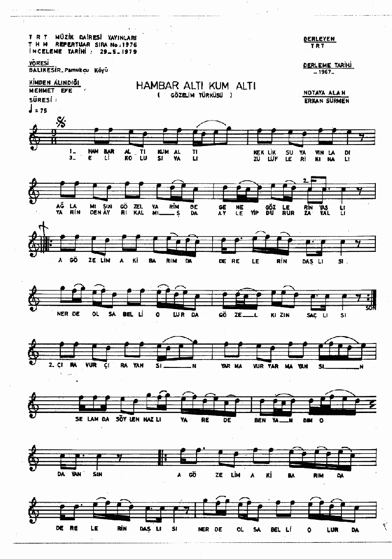 HAMBAR ALTI KUM ALTI