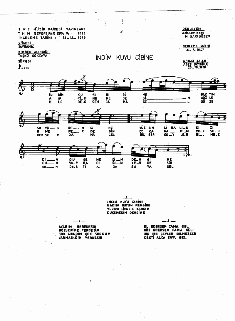 İNDİM KUYU DİBİNE - II