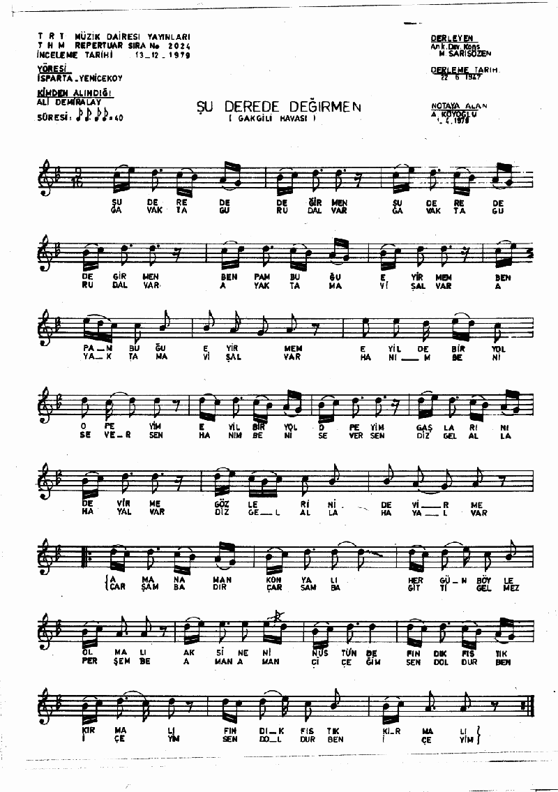 ŞU DEREDE DEĞİRMEN