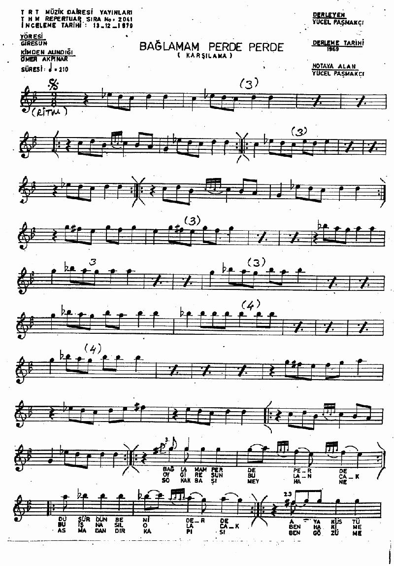 BAĞLAMAM PERDE PERDE