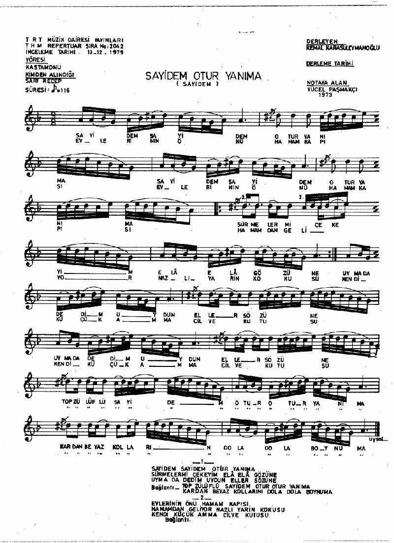 SAYİDE'M OTUR YANIMA