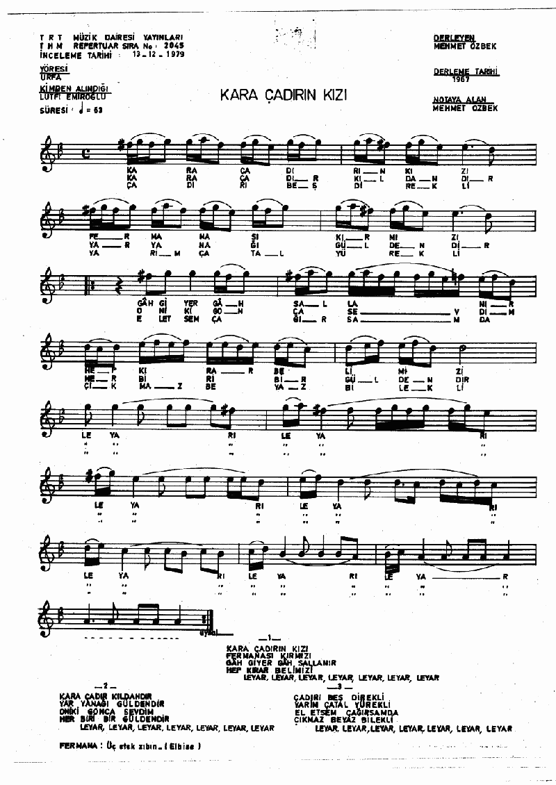 KARA ÇADIRIN KIZI