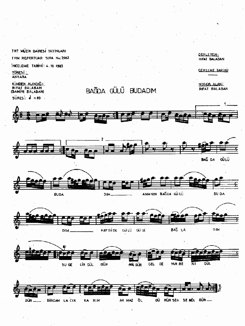 BAĞDA GÜLÜ BUDADIM