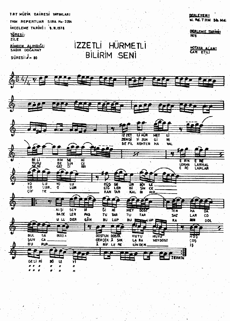 İZZETLİ HÜRMETLİ BİLİRİM SENİ